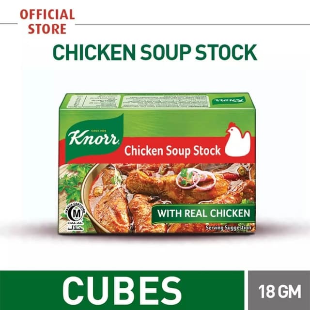 KNORR BOUILLON CUBE CHICKEN 18gm