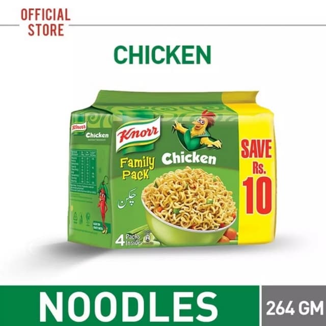 KNORR NOODLES CHICKEN FAMILY PACK 264G (Pack of 4)